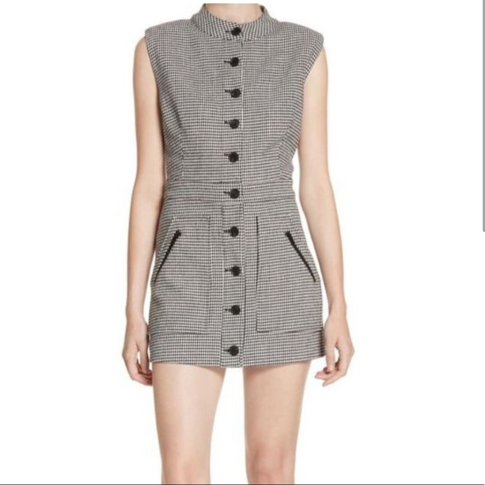 VERONICA BEARD Leigh Button-Front Mini Dress 2